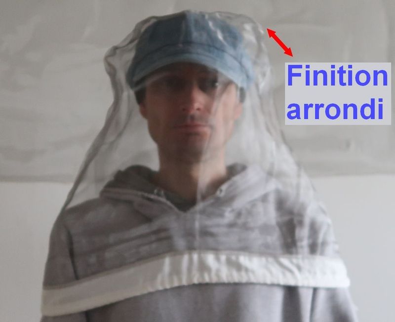 Protection du visage, voilette anti-ondes "Headnet" -50 dB, Adamantan BIOLOGA 100% acier inoxydable finition arrondi Réf. 51