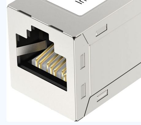 Coupleur blindé en métal pour câble ethernet RJ45 femelle/femelle catégorie 6 A