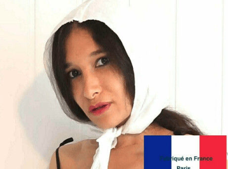 Marianne mixte sous bonnet sous chapeau anti-ondes hautes et basses fréquences -42 dB / -44 dB / -47 dB / -67 dB / -70 dB / 50 Hertz, Linky , 2G, 3G, 4G, 5G ... / fil et élastique naturel Réf 42