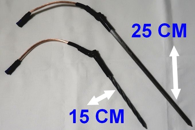 Piquet de mise à la terre, tige de 15 cm / 25 cm  Réf : 88