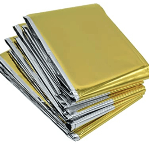 Couverture de survie conductrice doublé, protection anti-ondes -23 dB Couverture de survie conductrice doublé, protection anti-ondes -23 dB