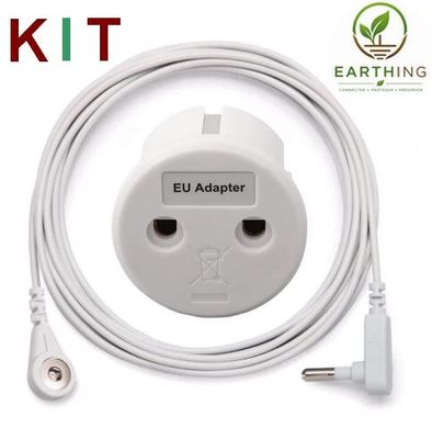 Kit adaptateur + Câble - cordon de 4.50 mètres de mise à la terre Earthing Réf 161 Kit adaptateur + Câble - cordon de 4.50 mètres de mise à la terre Earthing Réf 161