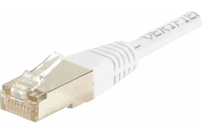 Câble RJ45 ethernet simple blindage, CAT6 Blanc Câble RJ45 ethernet simple blindage, CAT6 Blanc