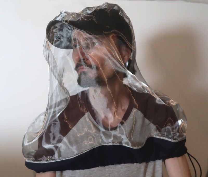 **NOUVEAU MODÈLE** MVU® Voilette anti-ondes "Headnet"-50 dB + cordon et bouton réglable / Finition CONFORT/ Réf. 41