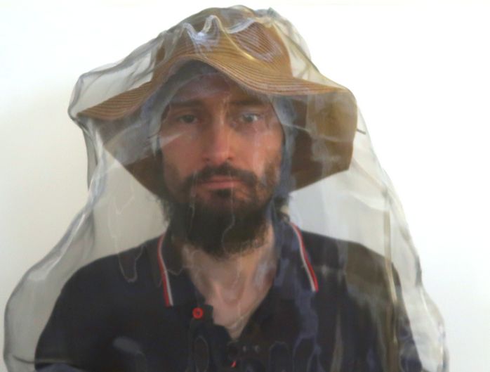 Protection du visage, voilette anti-ondes "Headnet" -50 dB, Adamantan BIOLOGA 100% acier inoxydable finition SIMPLE Réf. 51-1