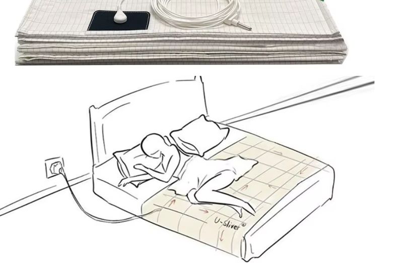 Drap de mise à la terre 3% argent et kit complet / Earthing Réf. 328