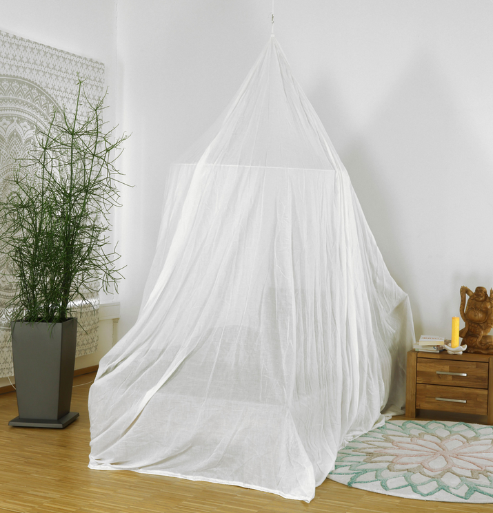 Baldaquin de protection pyramidal  / Lit simple / Lit double / YSHIELD® SWISS SHIELD NATURELL Réf 74