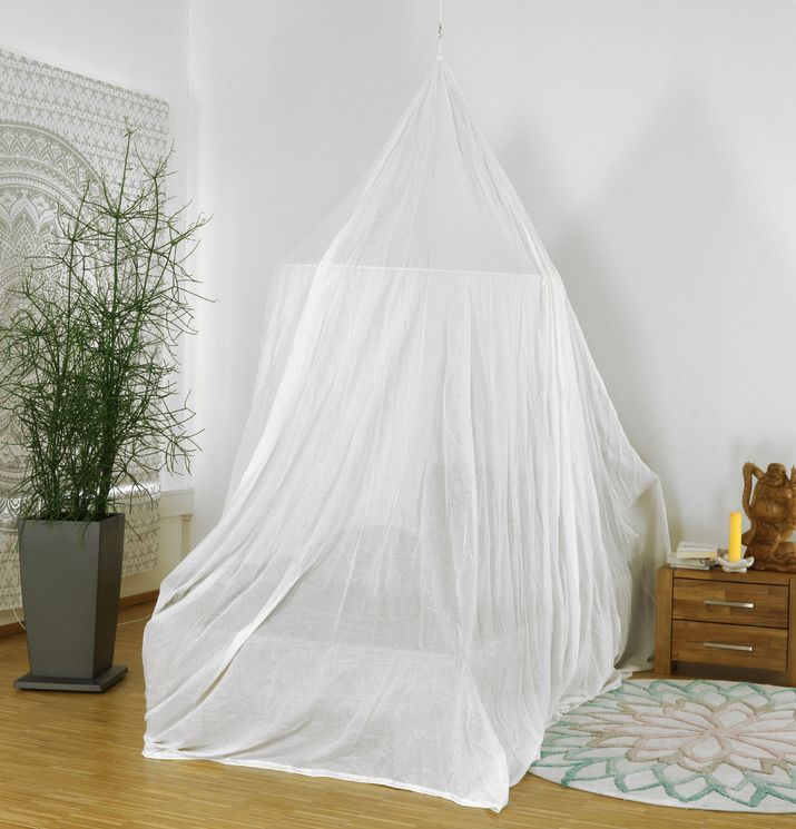 Baldaquin de protection pyramidal  / Lit simple / Lit double / YSHIELD® SWISS SHIELD NATURELL Réf 74
