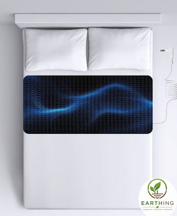 Natte de mise à la terre  en carbone haute conductivité de qualité PREMIUM PU BIOCOMPATIBLE + kit complet  / Earthing 70 cm X 180 cm Earthing / Réf 118