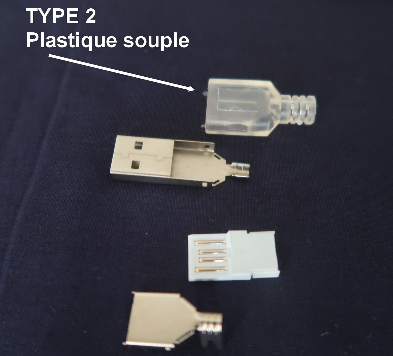 Fiche USB complète à monter, type 1, type 2 / Réf. 224 Fiche USB complète à monter, type 1, type 2 / Réf. 224