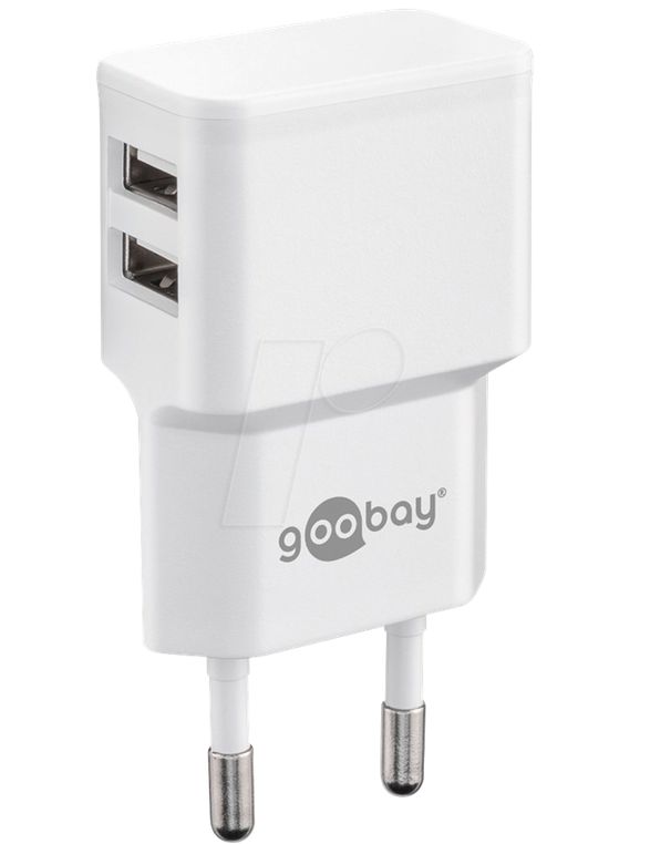 Chargeur 12 W KIT complet de mise à la terre Modèle 1A : USB-A Goobay® / Réf. 365