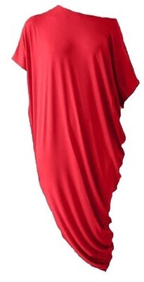 Asimetrična haljina-crvena
