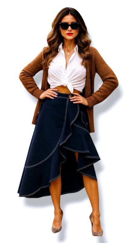 Traper suknja na preklop Ella Traper suknja na preklop Ella