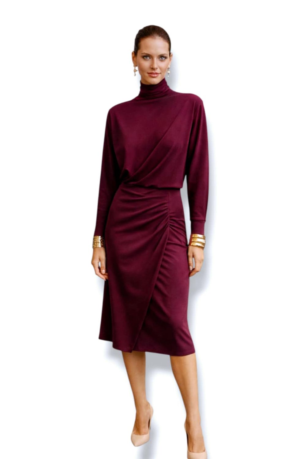 Haljina Tess-burgundy