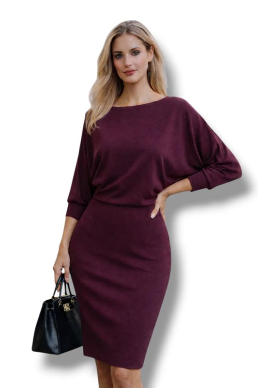 Haljina Šišmiš-burgundy Haljina Šišmiš-burgundy