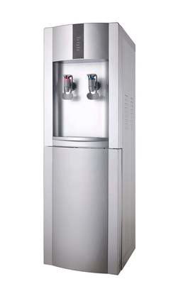 Hot &amp; Cold Water Dispenser Silver with Storage Compartment.