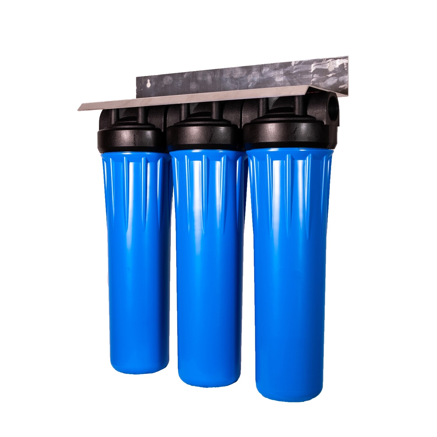 Triple Big Blue Water Purifier with Wall Bracket, Including 3 x ECO - range Filter Cartridges.