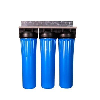 Triple Big Blue Water Purifier with Wall Bracket, Including 3 x ECO - range Filter Cartridges.