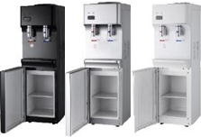 Floor Standing Hot &amp; Cold Water Dispenser Black + Storage Compartment.
