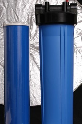 Single 20&quot; inch Big Blue 1&quot; inch Port Housing + 20&quot; inch Carbon (GAC) Filter Cartridge