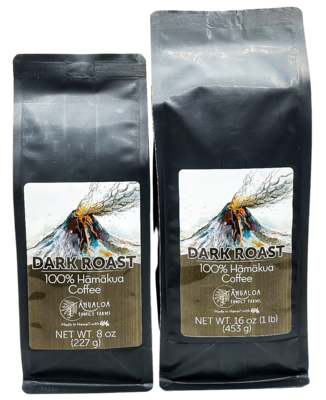 100% Hamakua Dark Roast Coffee Beans