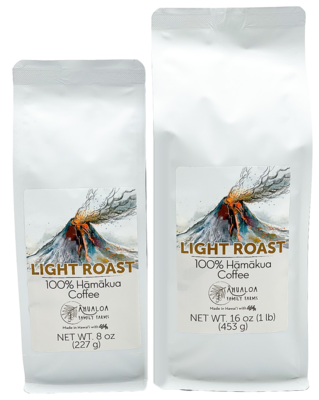 100% Hamakua Light Roast Coffee Beans