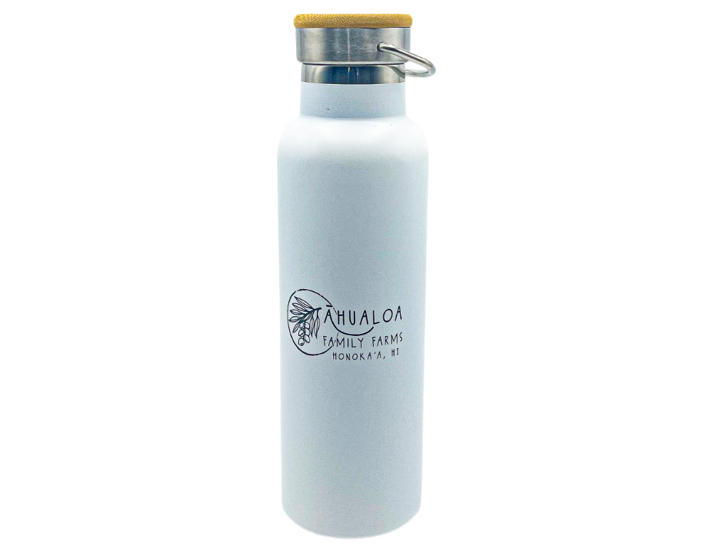 White 21 oz Water Bottle
