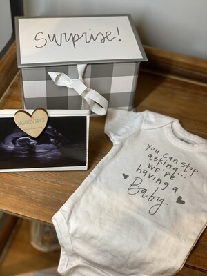 Baby Announcement Surprise Box (Onesie & Frame)
