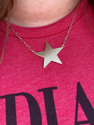 Muted Gold Star Necklace