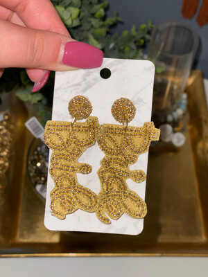Gold Bride Beaded Earrings
