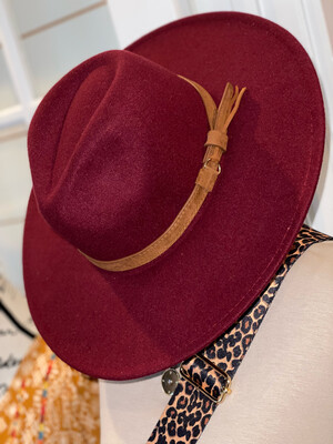 Burgundy Structured Hat 