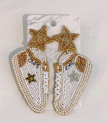 White Star Sneaker Earrings