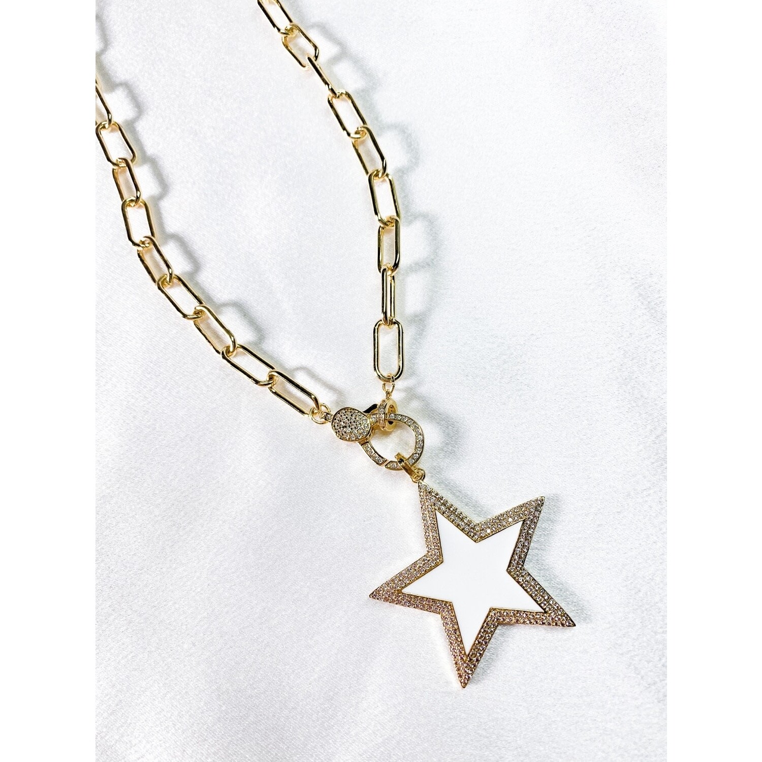 Haley Star Necklace - Gold Plated, Handmade