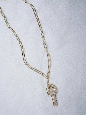 Locked Away Necklace - Handmade, Gold Plated