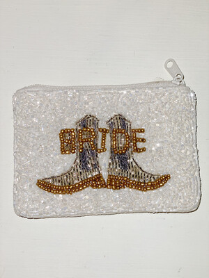 Bride Beaded Boot Pouch