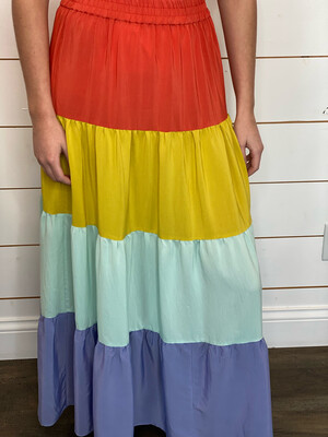Colorblock Maxi Skirt