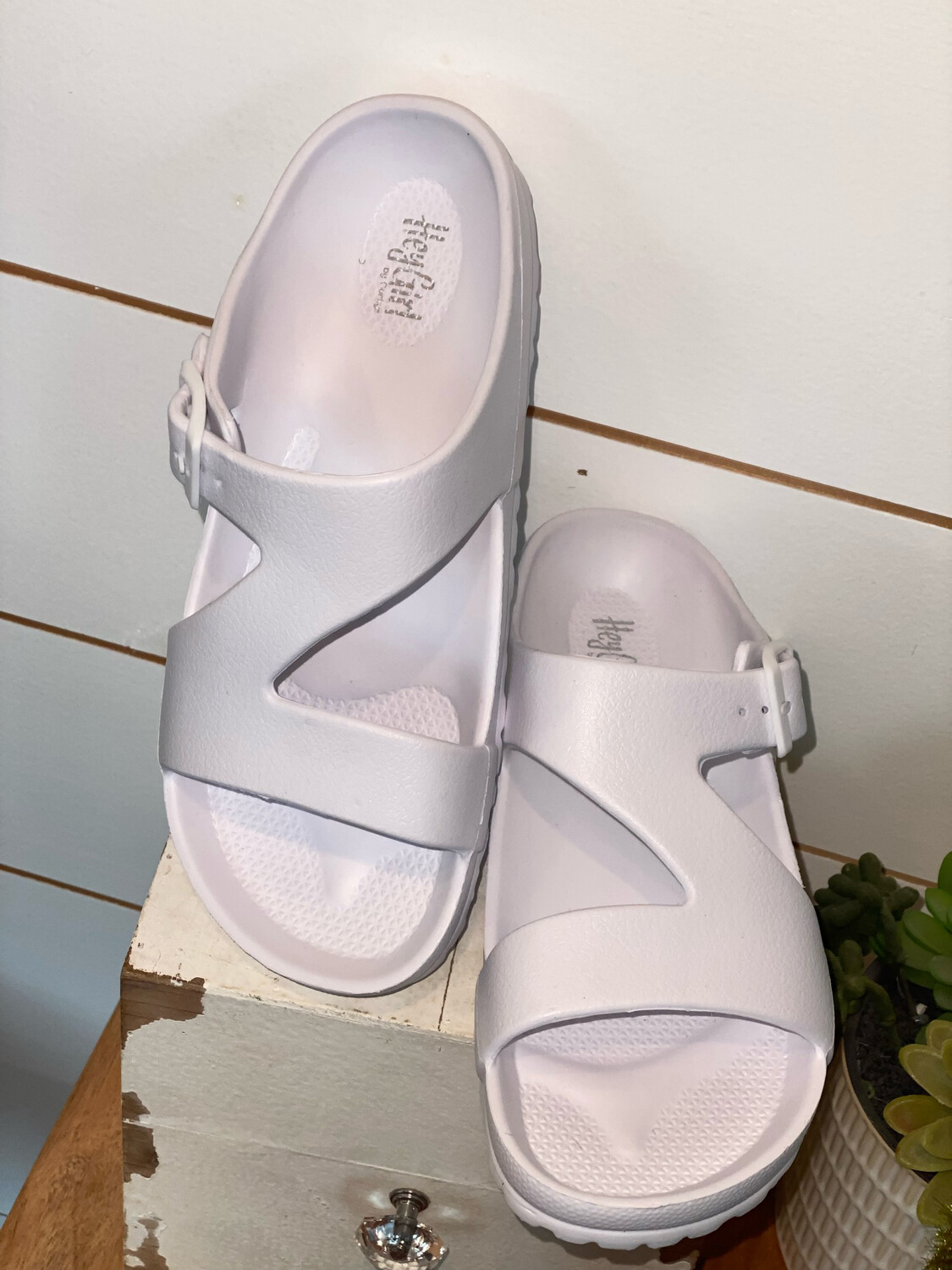 White Corky's Pool Party Sandals