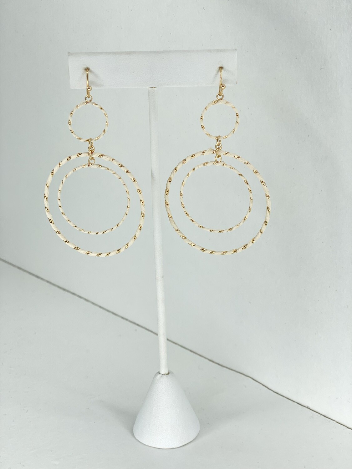 Gold & Ivory Wrapped Earrings