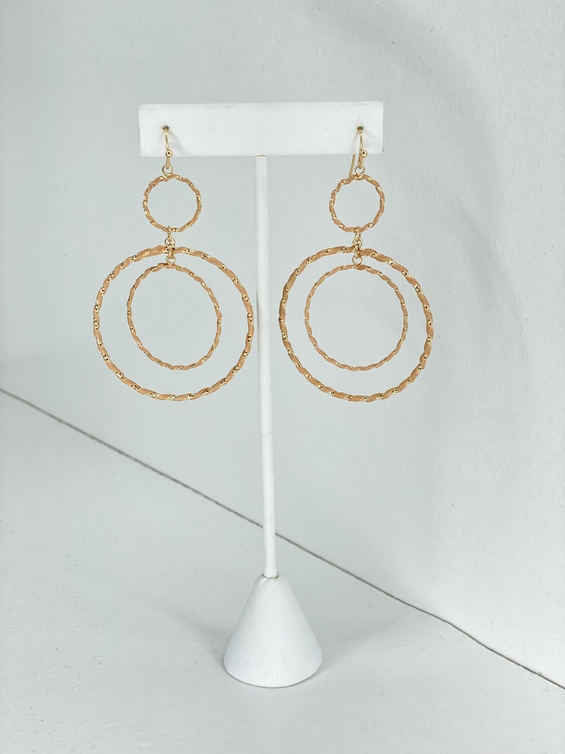Gold & Sand Wrapped Earrings 