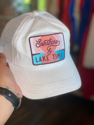 Sunshine & Lake Time White Hat
