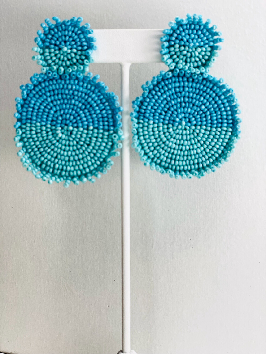Blue Two Tone Earrings