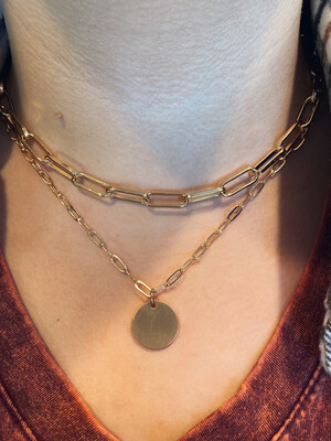 Gold Coin & Chain Multi Way Necklace