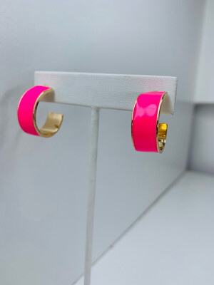 Hot Pink Thick Mini Hoops