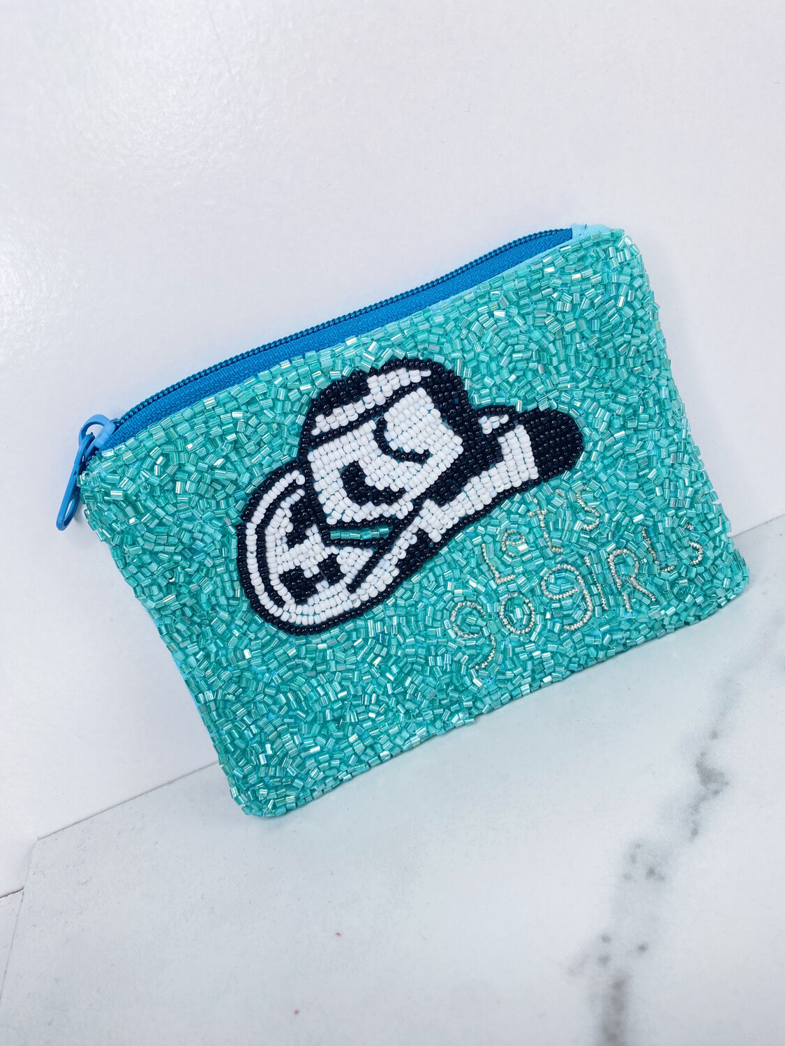 Let's Go Girls Beaded Pouch