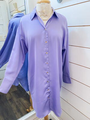 Lilac Button Up Dress/Duster