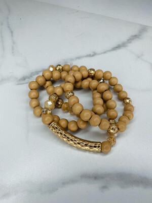 Brown & Gold Bracelet Set
