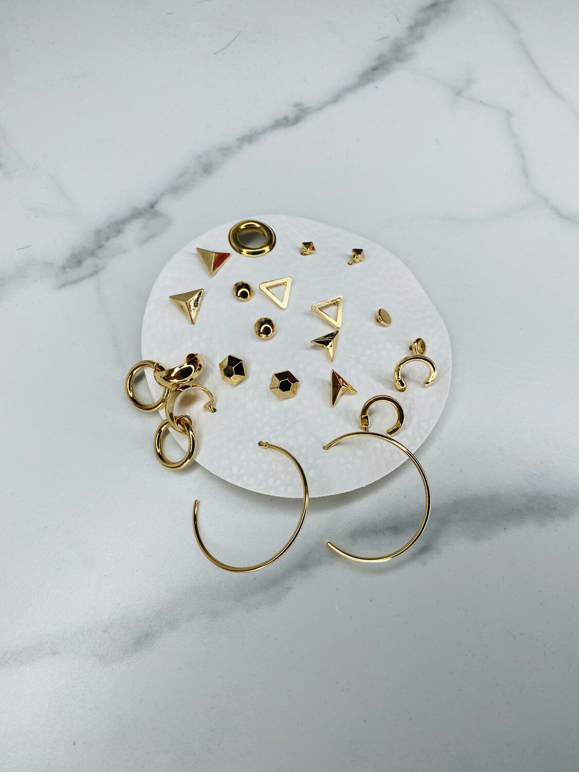 Gold Geometric Earrings 10 Pack