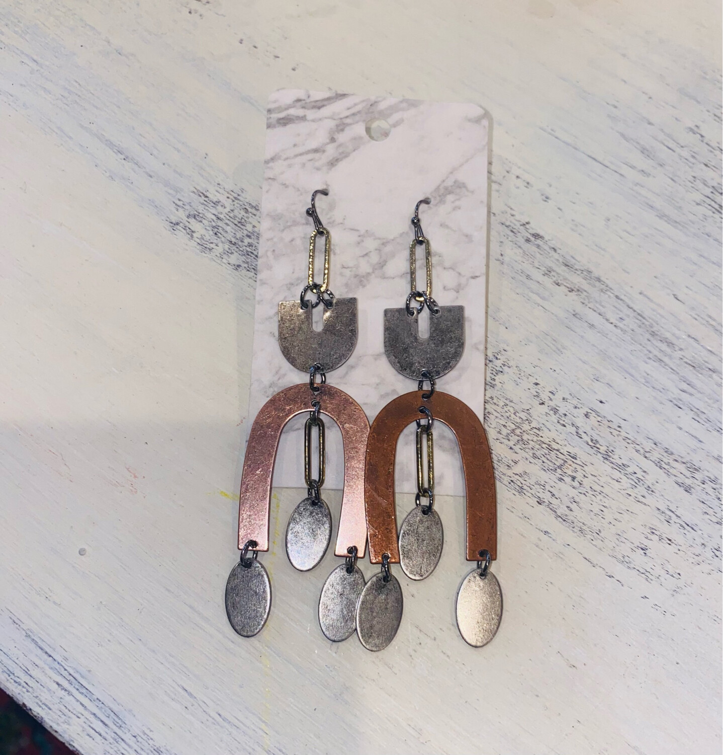 Multi Metal Handmade Earrings