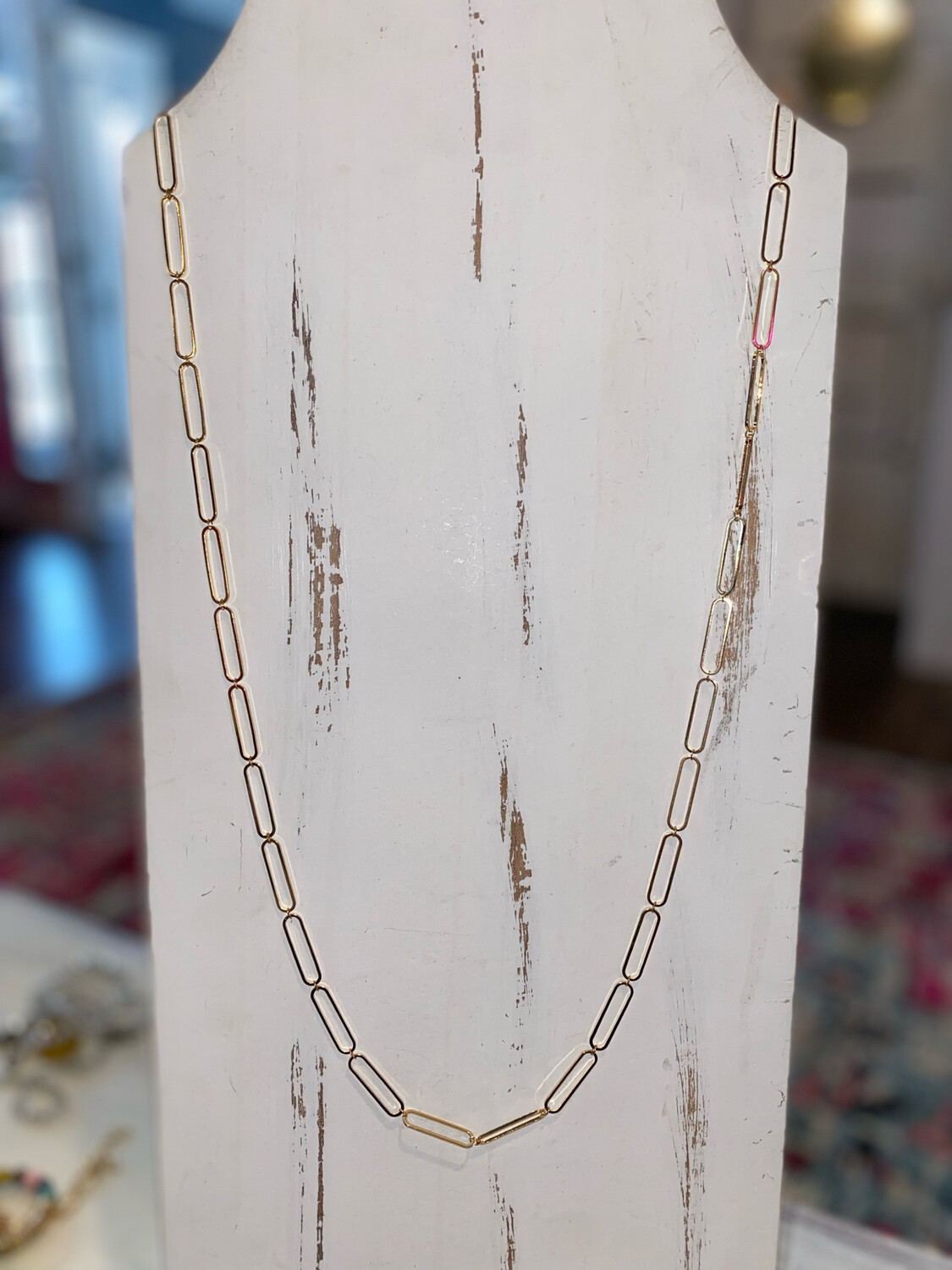 Gold Wide Chain Link Necklace