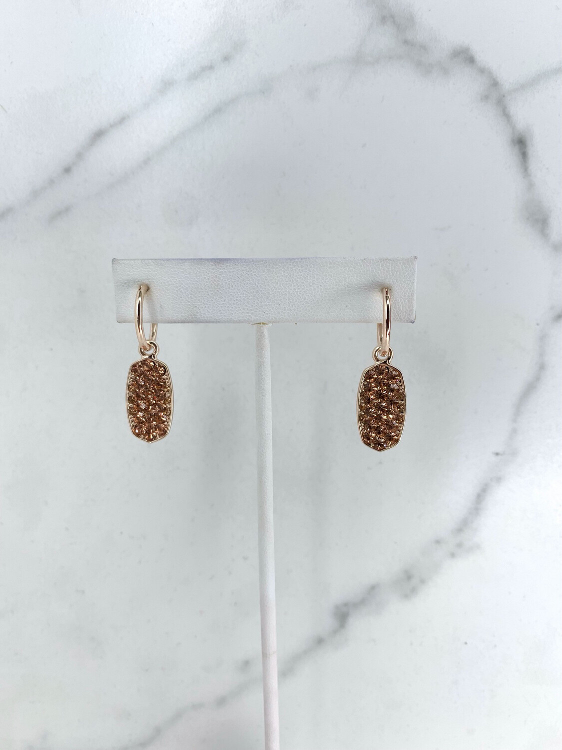 Rose Gold Mini Jeweled Earrings